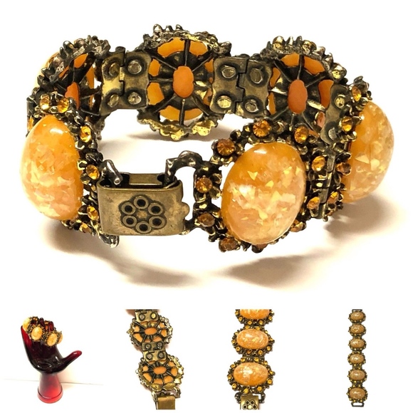 Selro Selini Jewelry - Selro Selini Orange Confetti Cabochon Bracelet